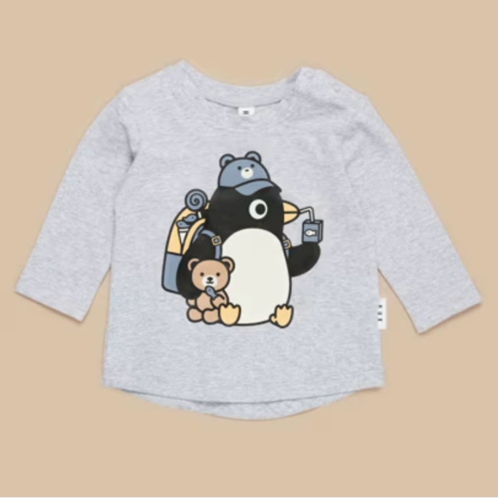 Huxbaby Percy penguin snack long sleeve tee